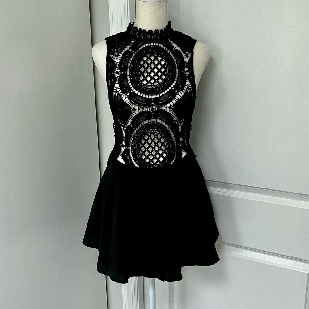 NWOT❗️Black Lace Romper